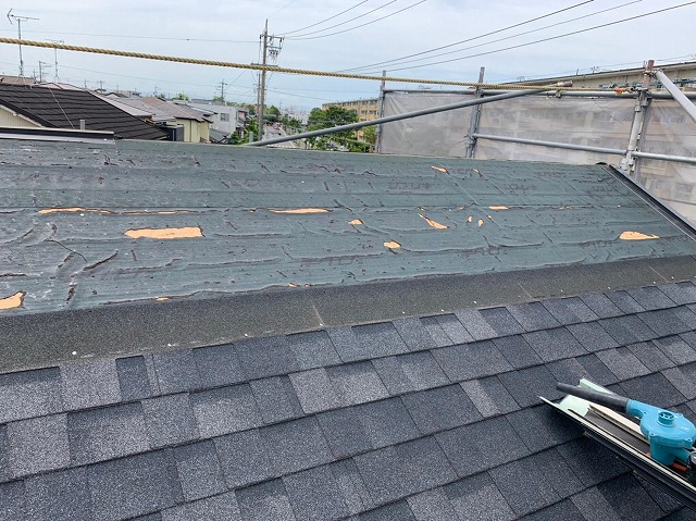 雨漏り原因の防水シート